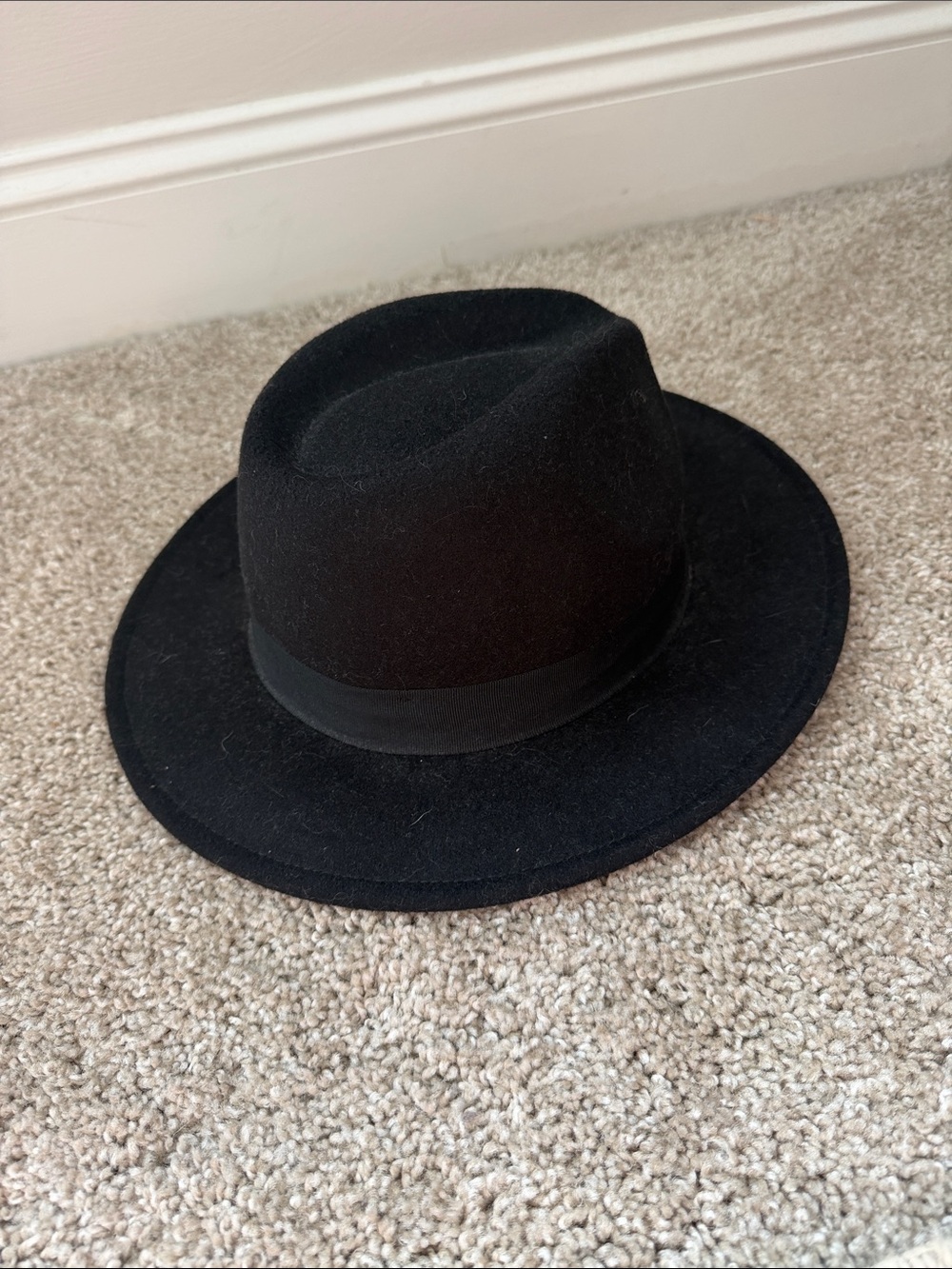 H&M Black Wool Fedora Hat
